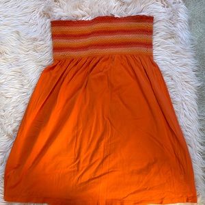 Orange sundress/beach cover up. Size L. Never been worn.